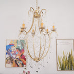 Theresa Lustre Chaînes de Cristal Drapées Vintage - Neutralighting