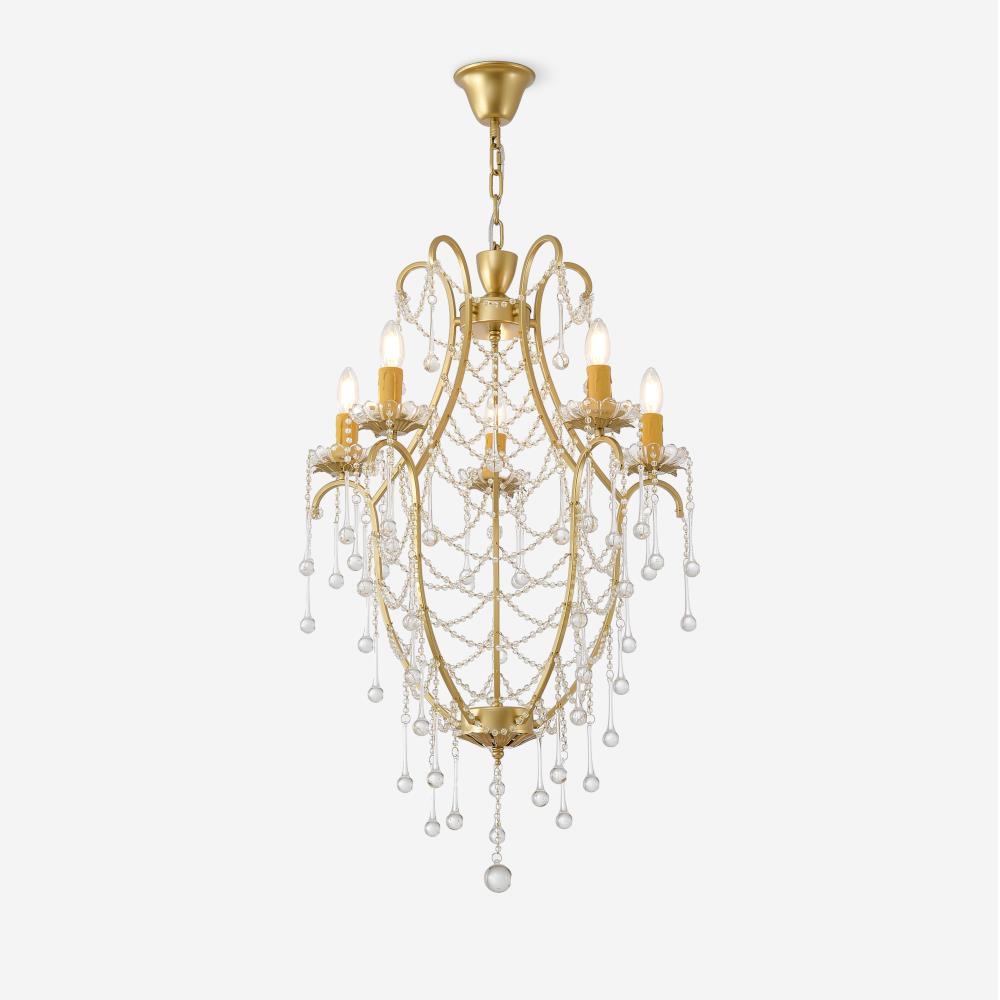 Theresa Lustre Chaînes de Cristal Drapées Vintage - Neutralighting