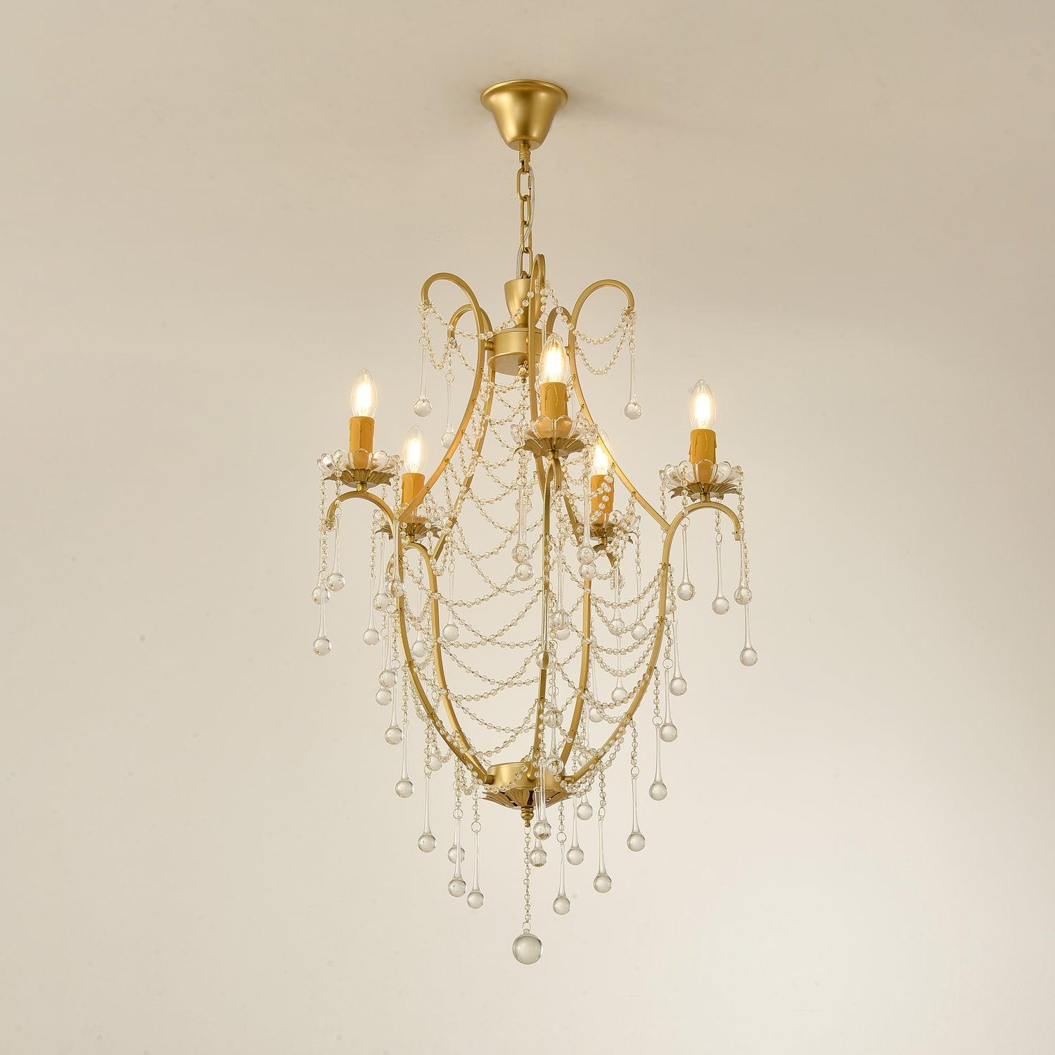 Theresa Lustre Chaînes de Cristal Drapées Vintage - Neutralighting