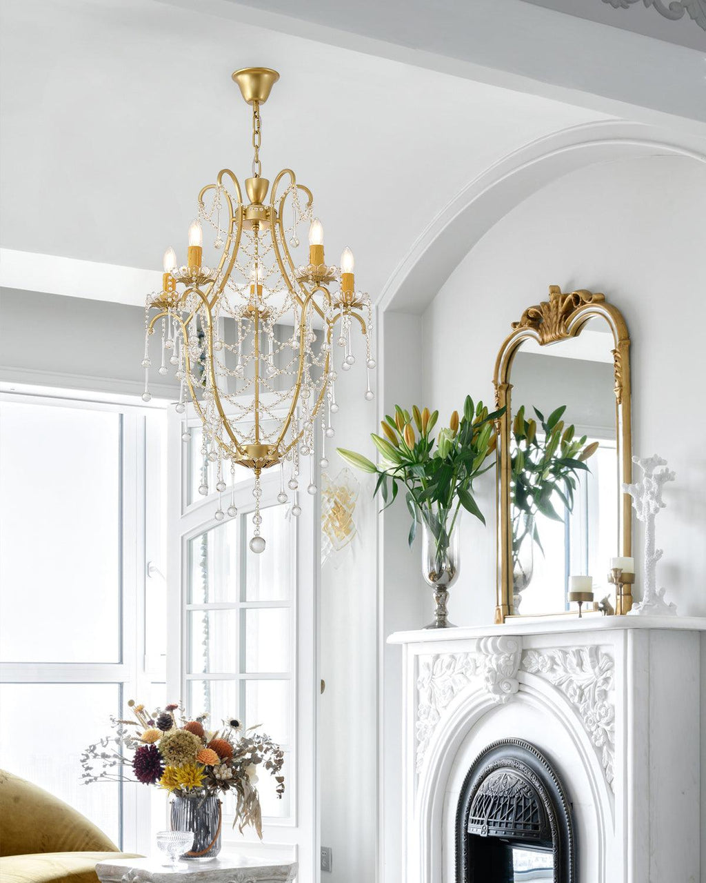 Theresa Lustre Chaînes de Cristal Drapées Vintage - Neutralighting