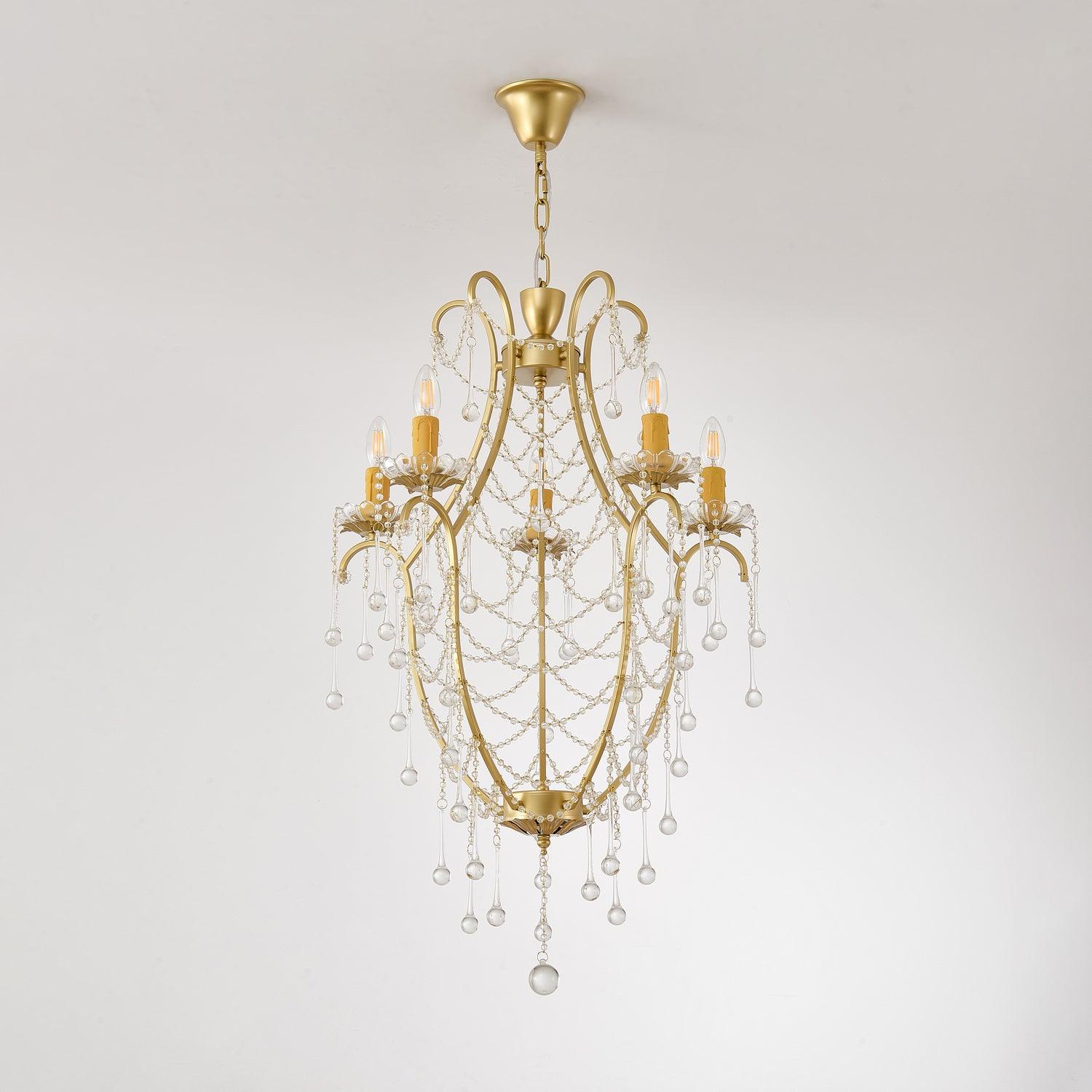 Theresa Lustre Chaînes de Cristal Drapées Vintage - Neutralighting