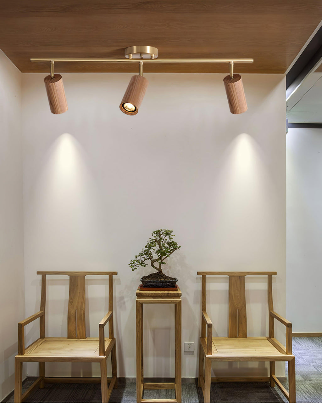 Liora Plafonnier sur Rail en Bois - Neutralighting