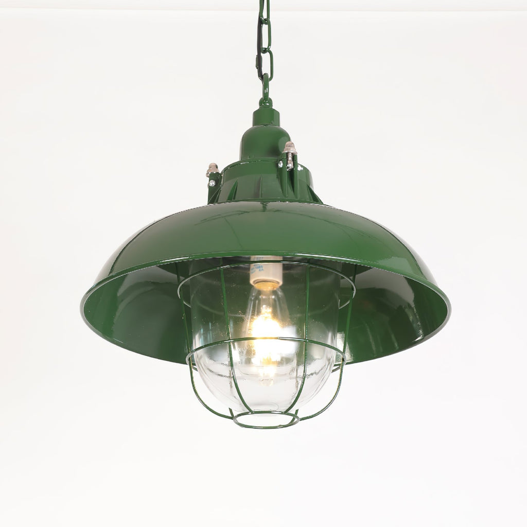 Vemiryra Ancien Industriel Vert Métal Lumière Pendentif - Neutralighting