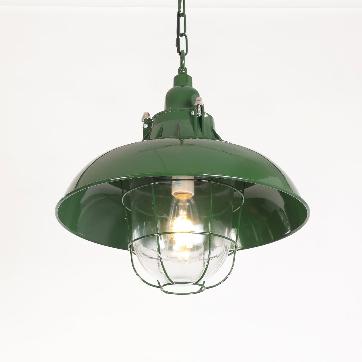 Vemiryra Ancien Industriel Vert Métal Lumière Pendentif - Neutralighting