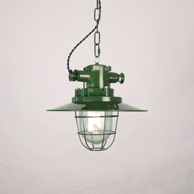 Vemiryra Ancien Industriel Vert Métal Lumière Pendentif - Neutralighting