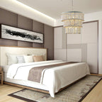 Lustra Chandelier Bois Empilé Perles - Neutralighting