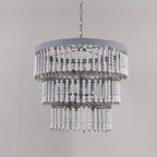 Lustra Chandelier Bois Empilé Perles - Neutralighting
