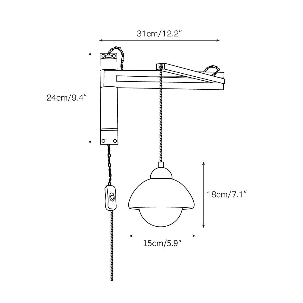 Cezoria Travertin Bras Oscillant Applique Murale - Neutralighting