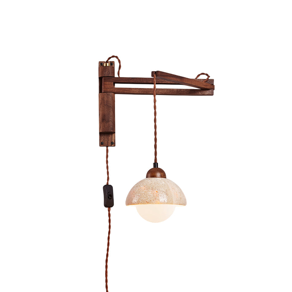 Cezoria Travertin Bras Oscillant Applique Murale - Neutralighting