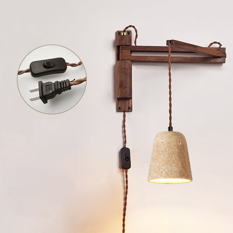 Cezoria Travertin Bras Oscillant Applique Murale - Neutralighting