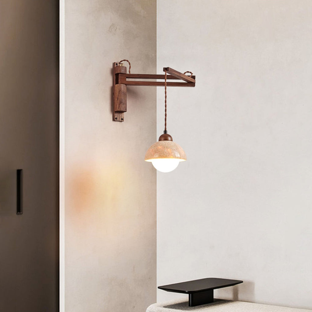 Cezoria Travertin Bras Oscillant Applique Murale - Neutralighting