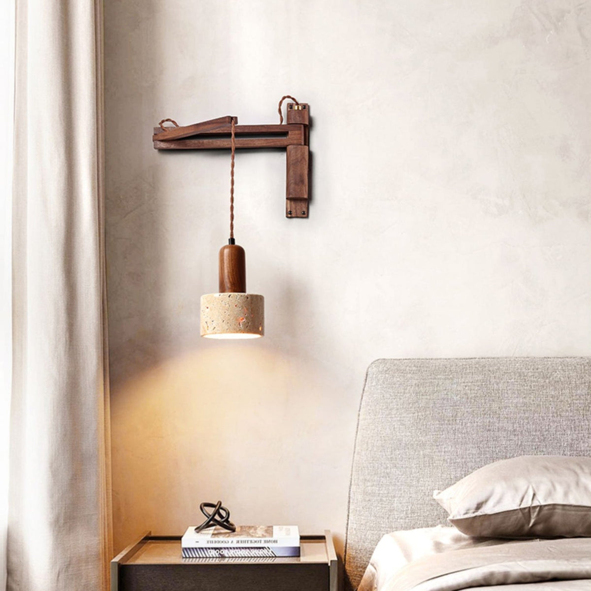 Cezoria Travertin Bras Oscillant Applique Murale - Neutralighting
