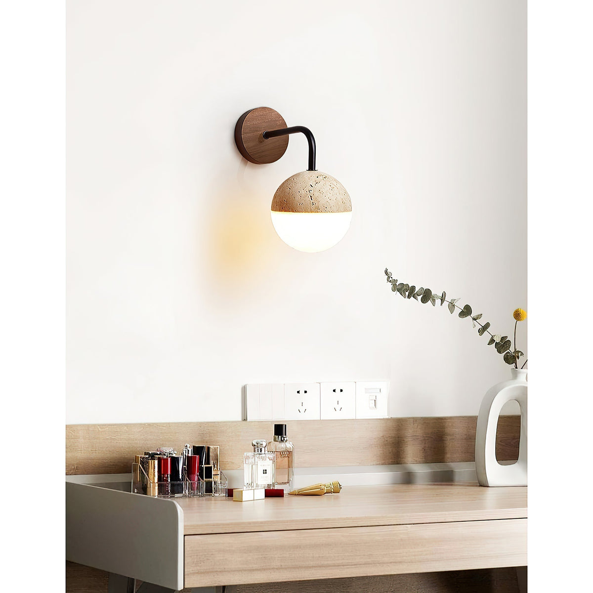 Ivmarila Moderne Minimaliste Travertin Applique Murale - Neutralighting