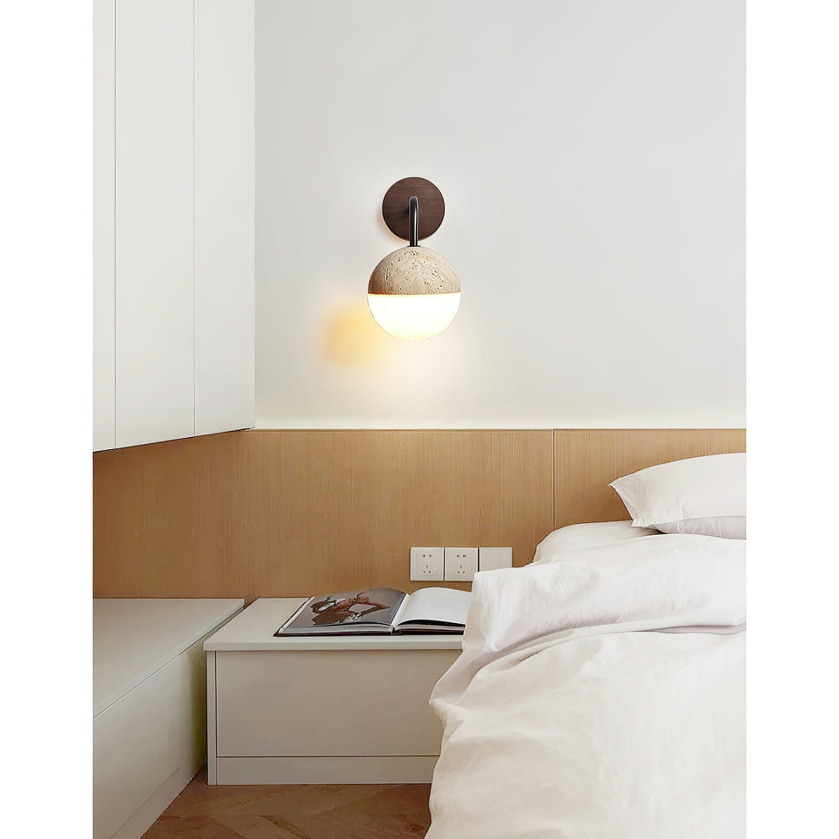 Ivmarila Moderne Minimaliste Travertin Applique Murale - Neutralighting