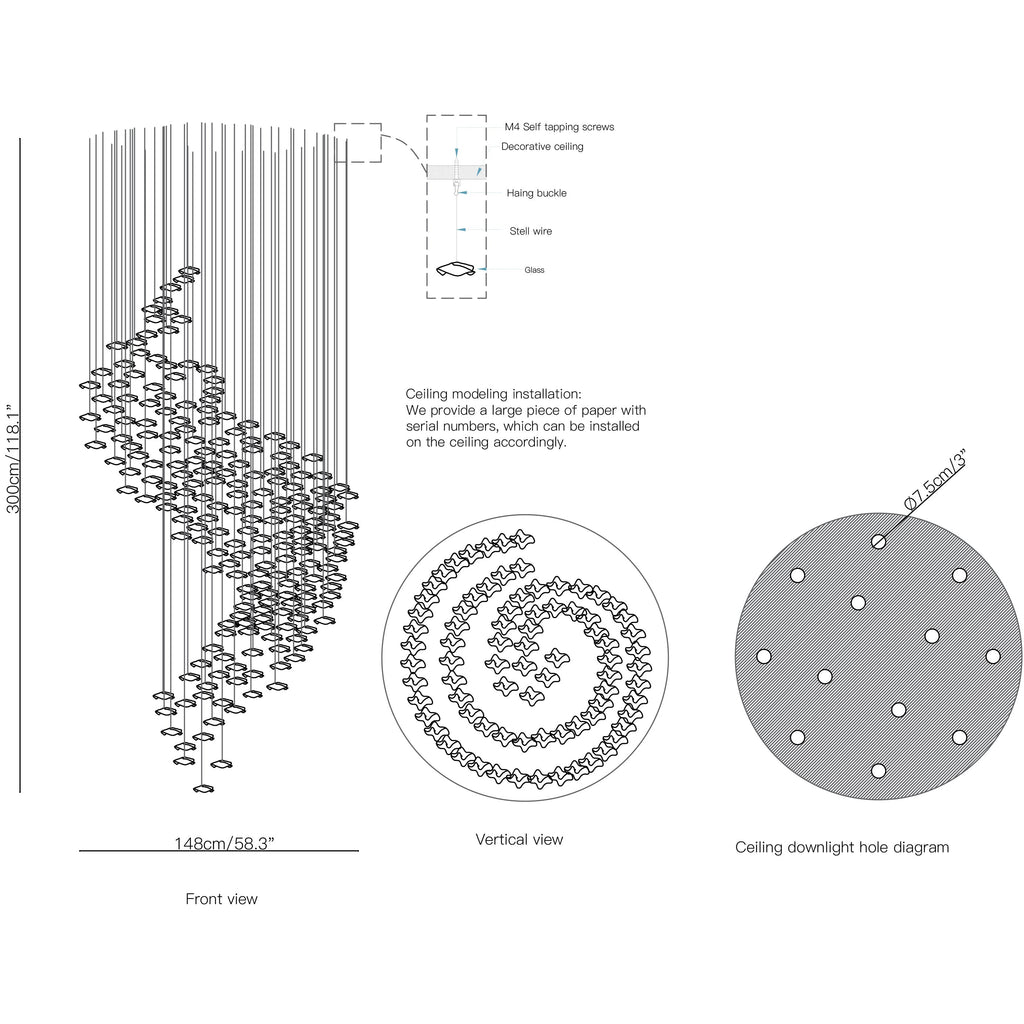 Ulphael Moderne Minimaliset Art Verre Suspension - Neutralighting
