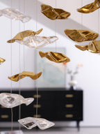 Vecarisra Suspension Lampes Art Verre Tidal Luxe - Neutralighting