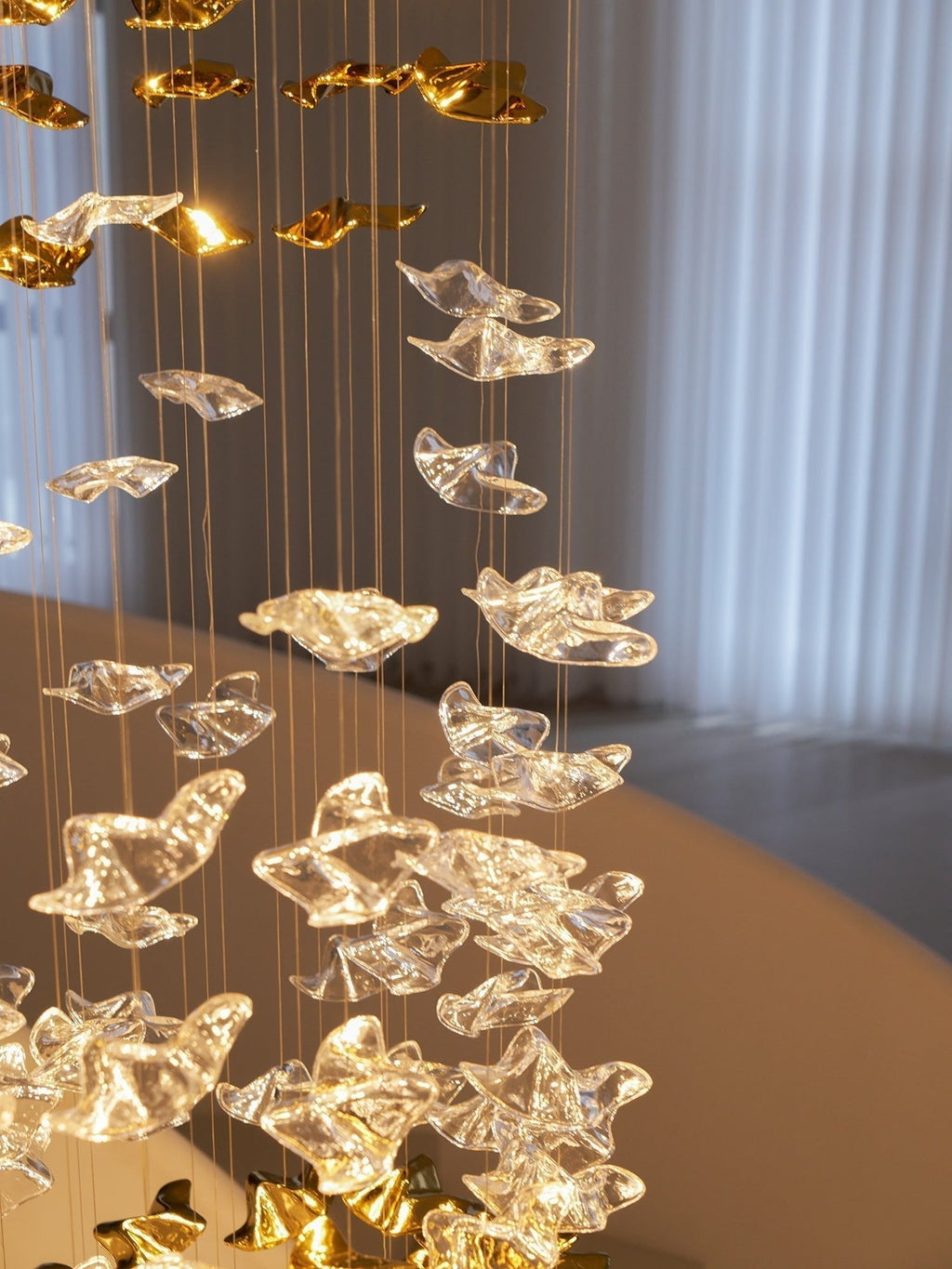 Cezorisra Chandelier Linéaire en Laiton de Luxe - Neutralighting