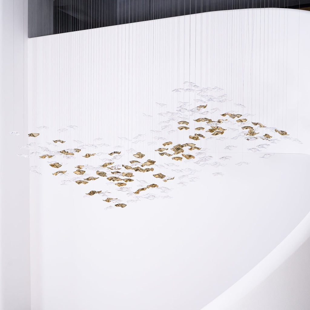 Nephele Chandelier Feuille en Cristal - Neutralighting