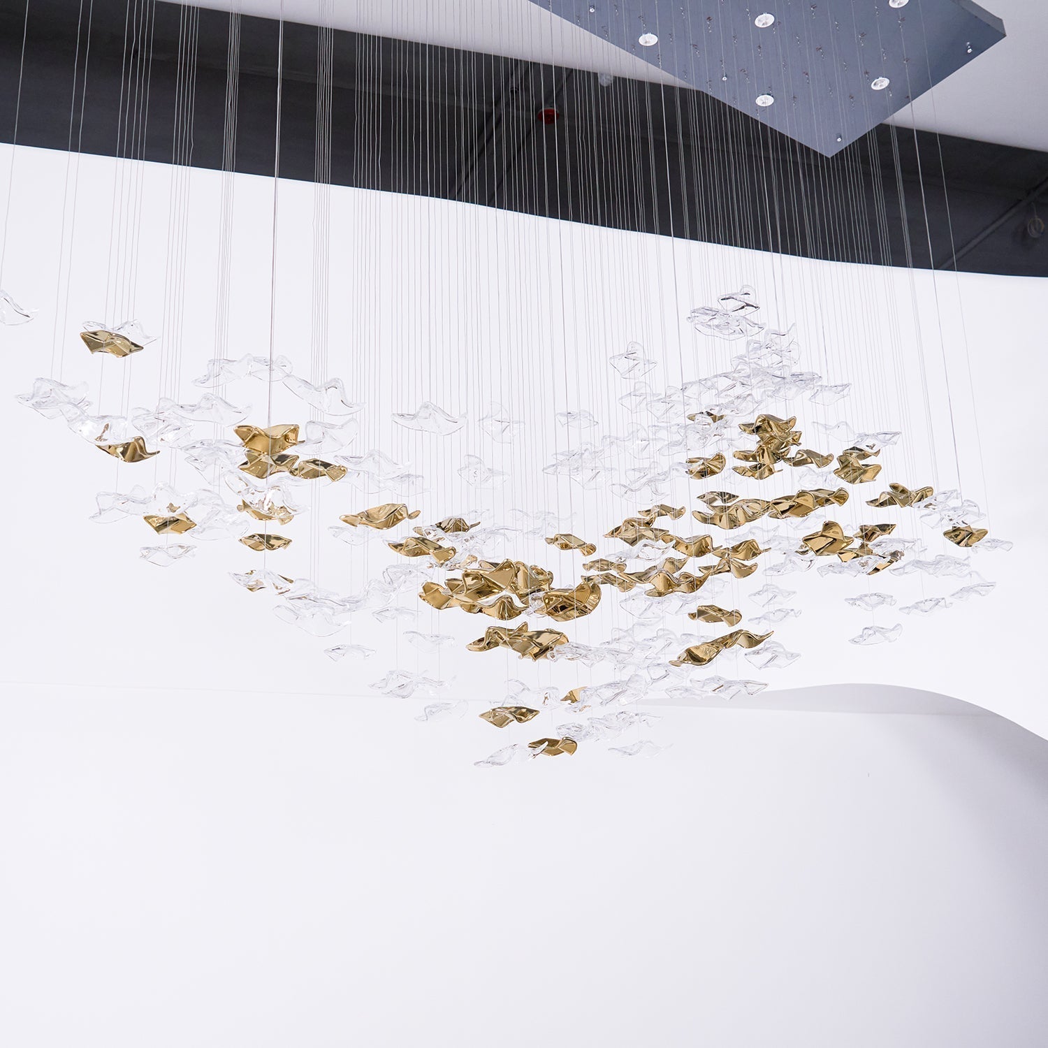 Vecarisra Suspension Lampes Art Verre Tidal Luxe - Neutralighting