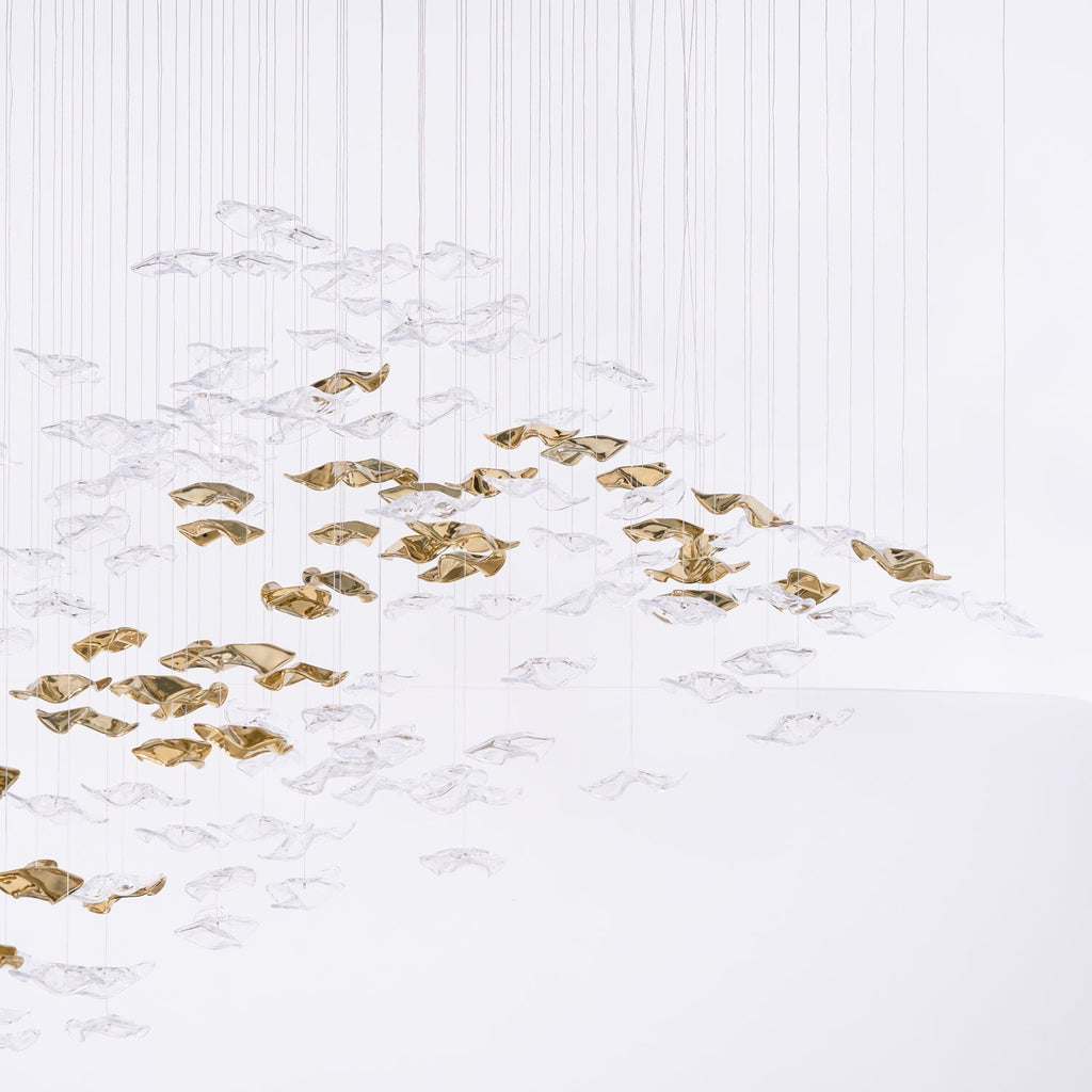 Nephele Chandelier Feuille en Cristal - Neutralighting