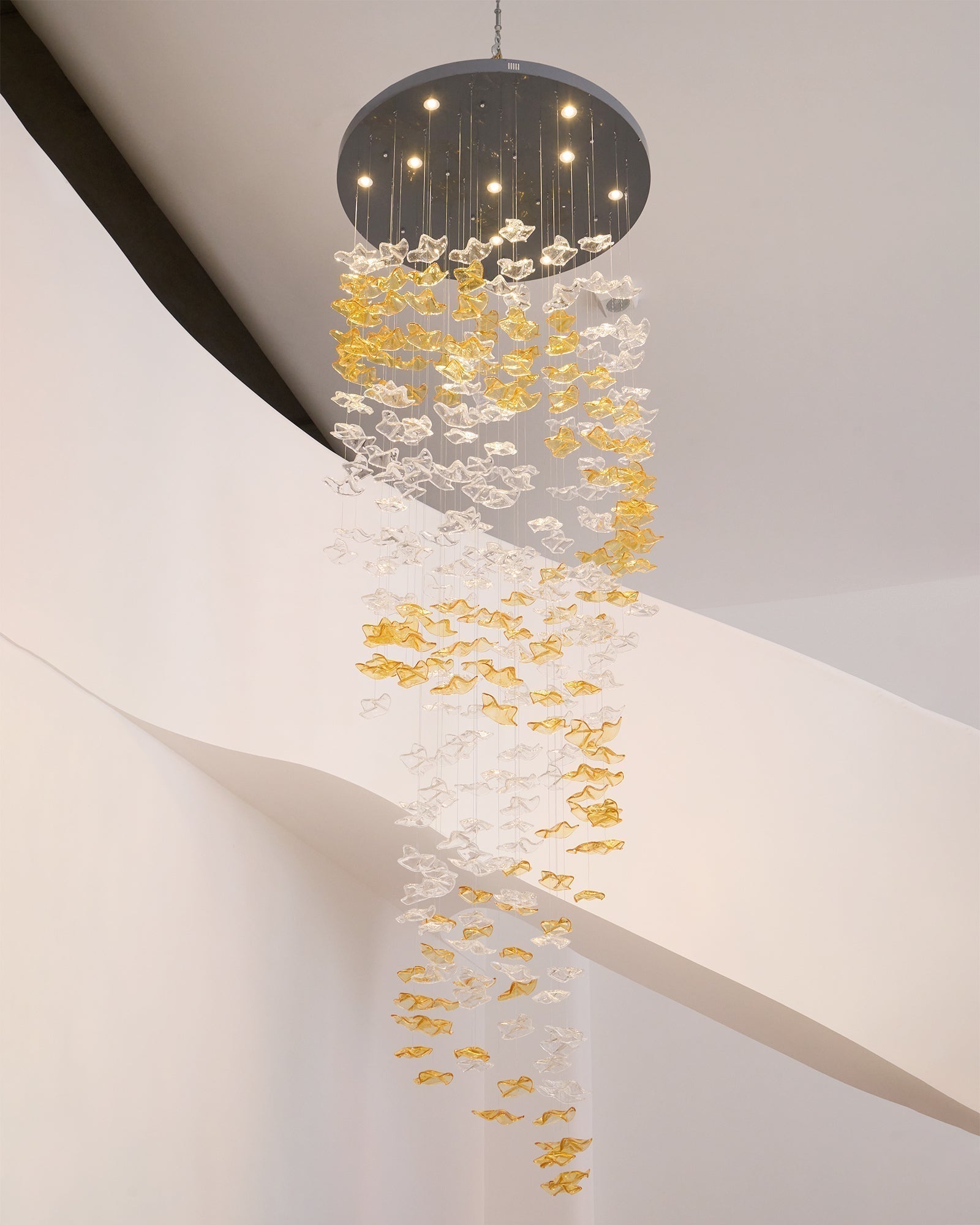 Nephele Chandelier Feuille en Cristal - Neutralighting