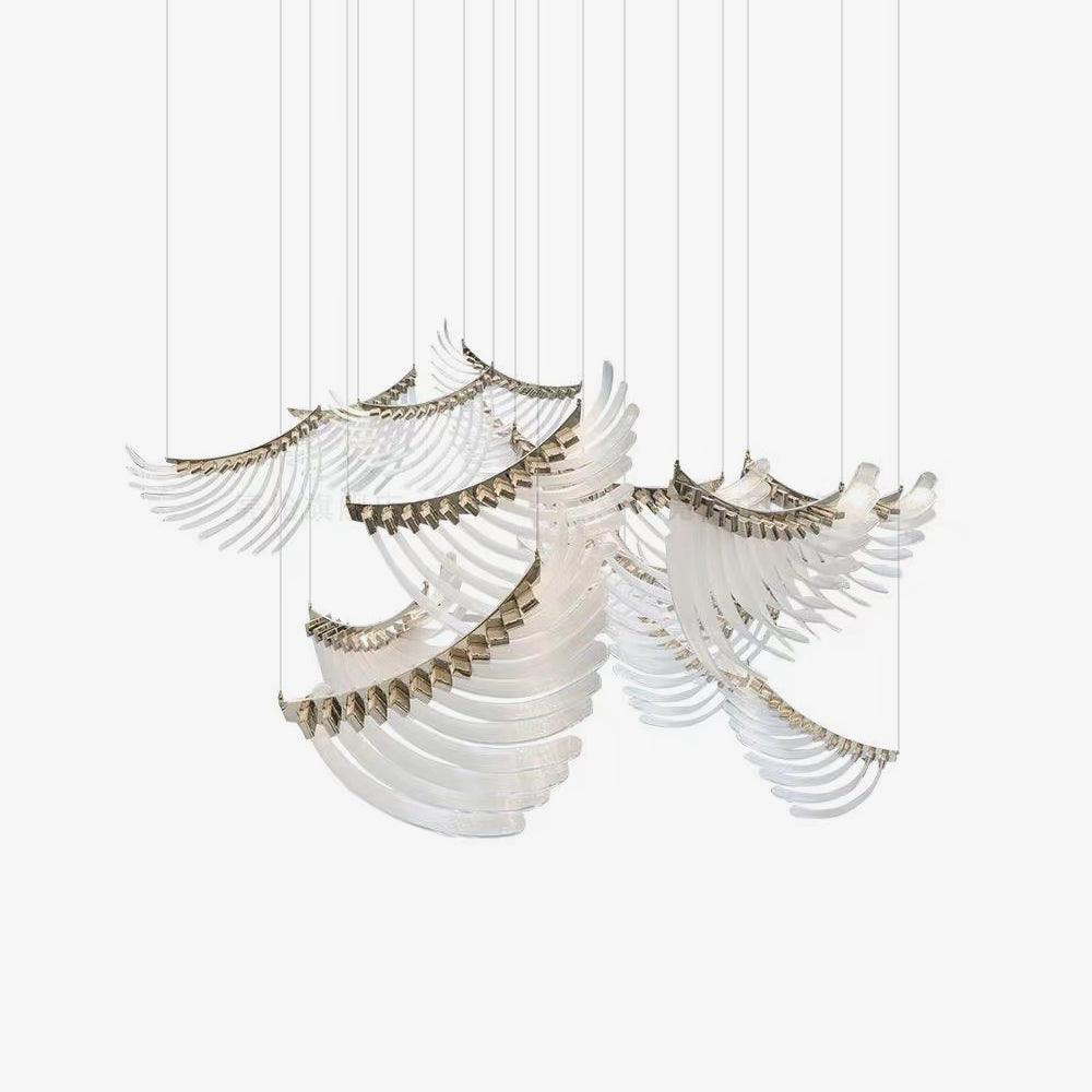 Tiered Lustre Palmettes Luxueux Postmoderne - Neutralighting