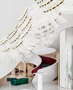 Tiered Lustre Palmettes Luxueux Postmoderne - Neutralighting