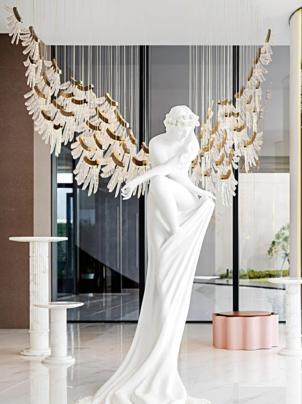 Tiered Lustre Palmettes Luxueux Postmoderne - Neutralighting
