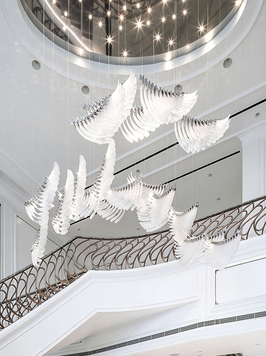 Tiered Lustre Palmettes Luxueux Postmoderne - Neutralighting