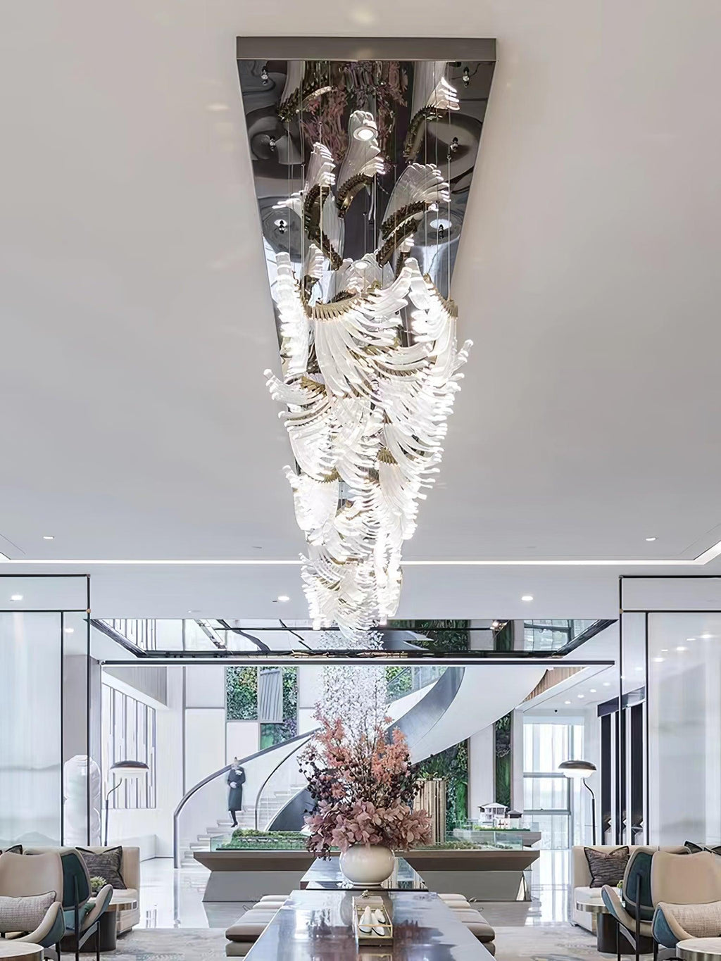 Tiered Lustre Palmettes Luxueux Postmoderne - Neutralighting