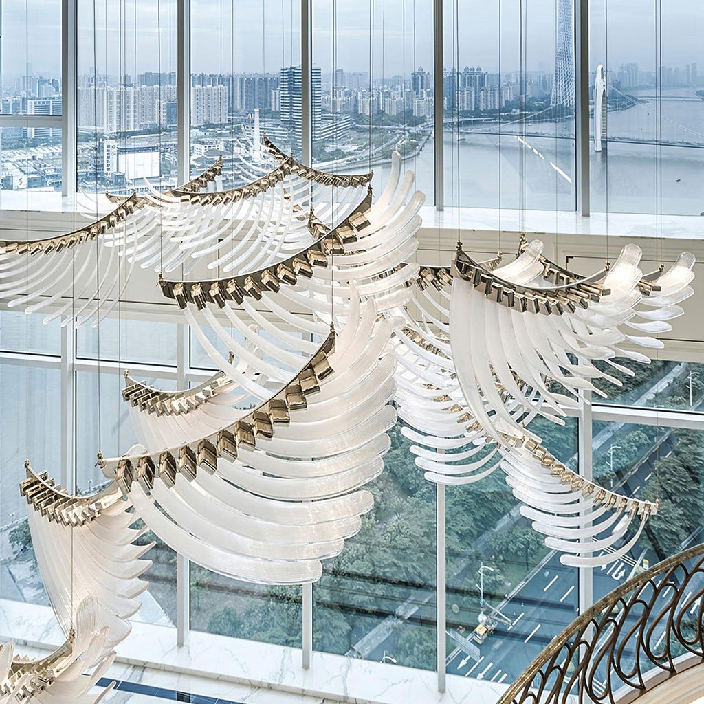 Tiered Lustre Palmettes Luxueux Postmoderne - Neutralighting
