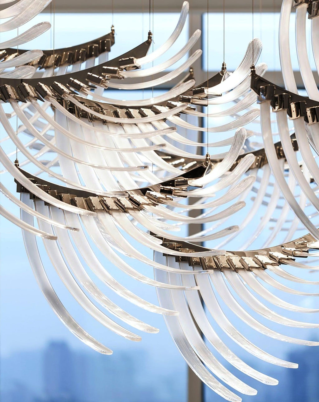 Tiered Lustre Palmettes Luxueux Postmoderne - Neutralighting