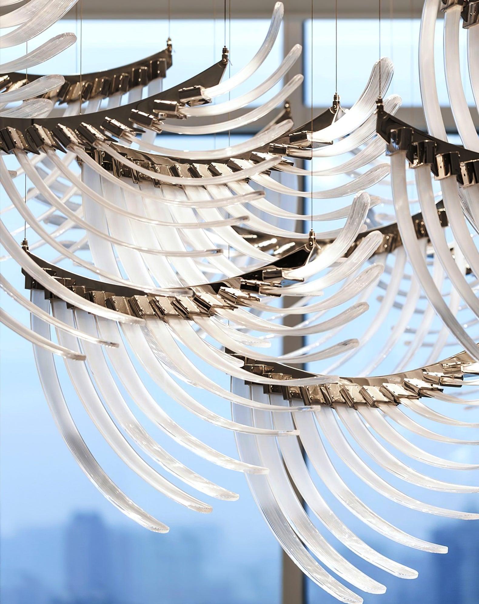 Tiered Lustre Palmettes Luxueux Postmoderne - Neutralighting