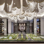 Tiered Lustre Palmettes Luxueux Postmoderne - Neutralighting