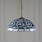Tiffany Rustique Suspension Tachée Métal Verre Salon - Neutralighting