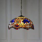 Tiffany Rustique Suspension Tachée Métal Verre Salon - Neutralighting