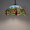 Tiffany Rustique Suspension Tachée Métal Verre Salon - Neutralighting