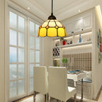 Tiffany Dôme Ombre Européenne Suspension Tachée Verre Salon - Neutralighting
