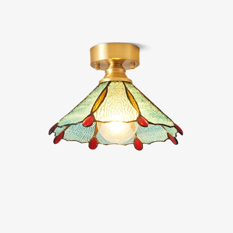 Solara Lumière de Plafond Vintage Florale en Vitrail - Neutralighting