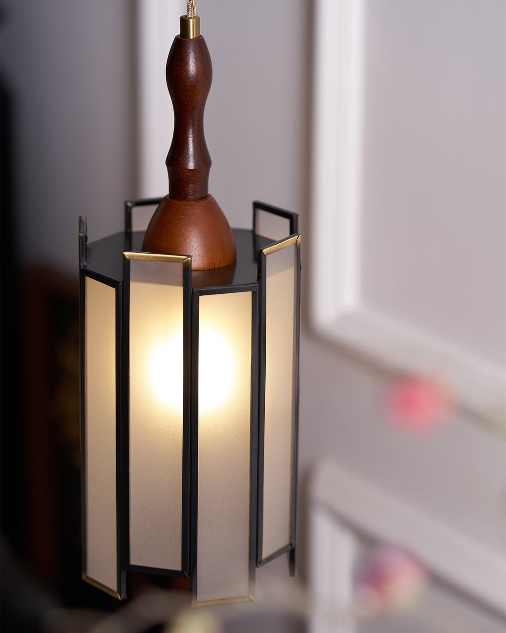 Florace Suspension Vintage en Bois et Verre - Neutralighting