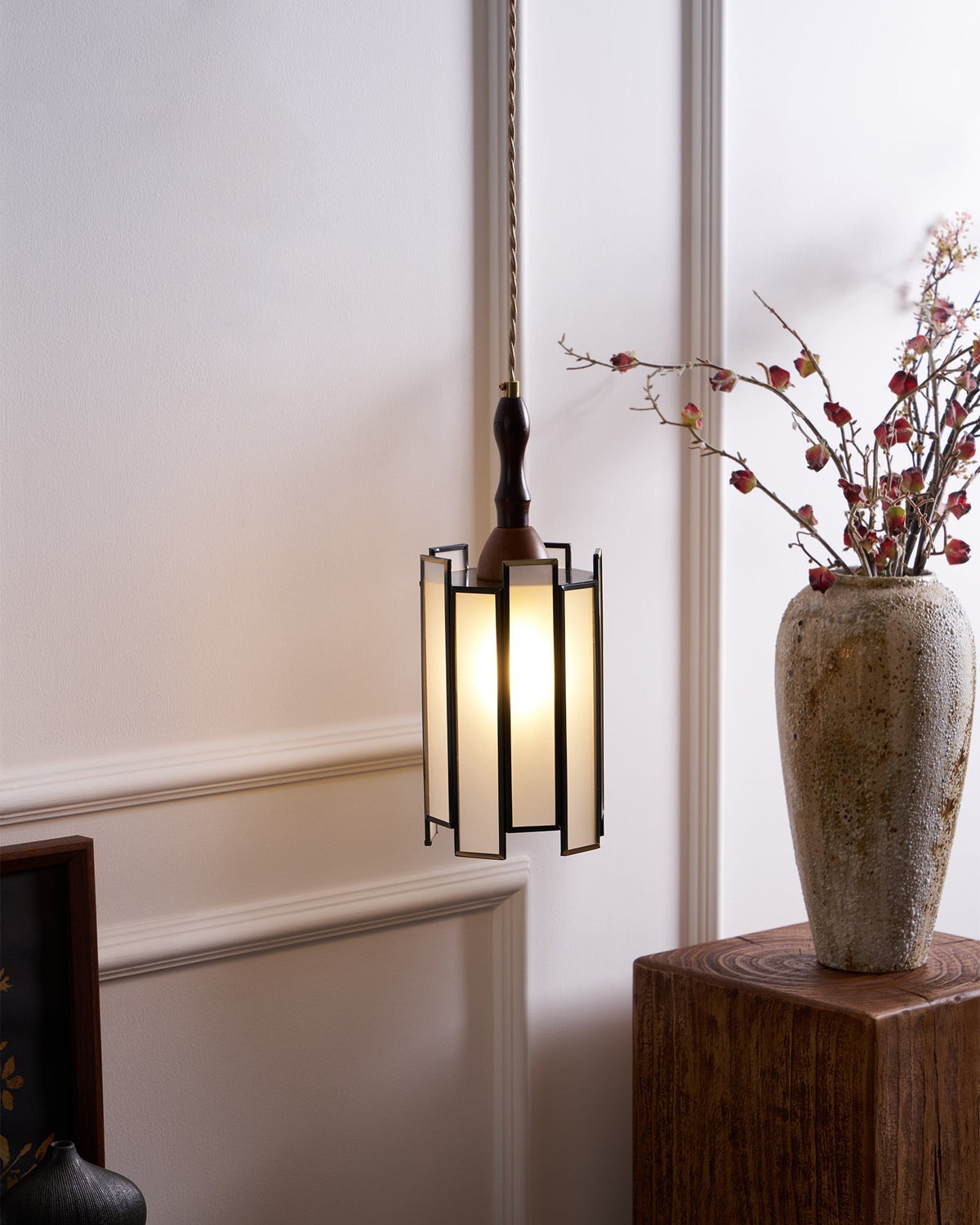 Florace Suspension Vintage en Bois et Verre - Neutralighting