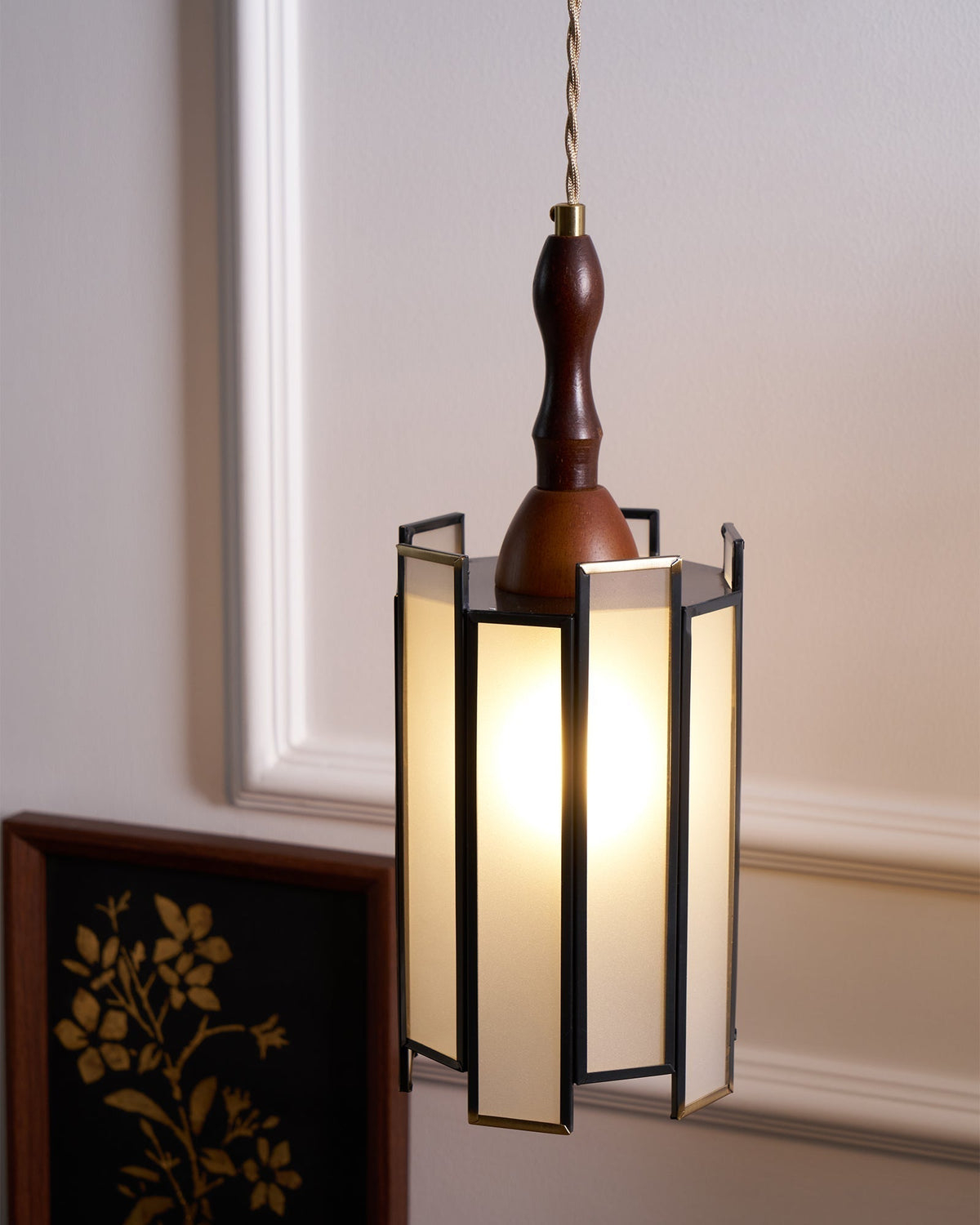 Florace Suspension Vintage en Bois et Verre - Neutralighting