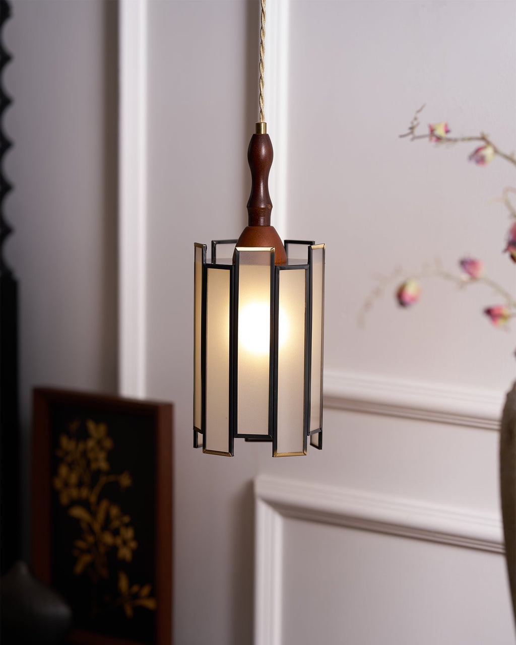 Florace Suspension Vintage en Bois et Verre - Neutralighting