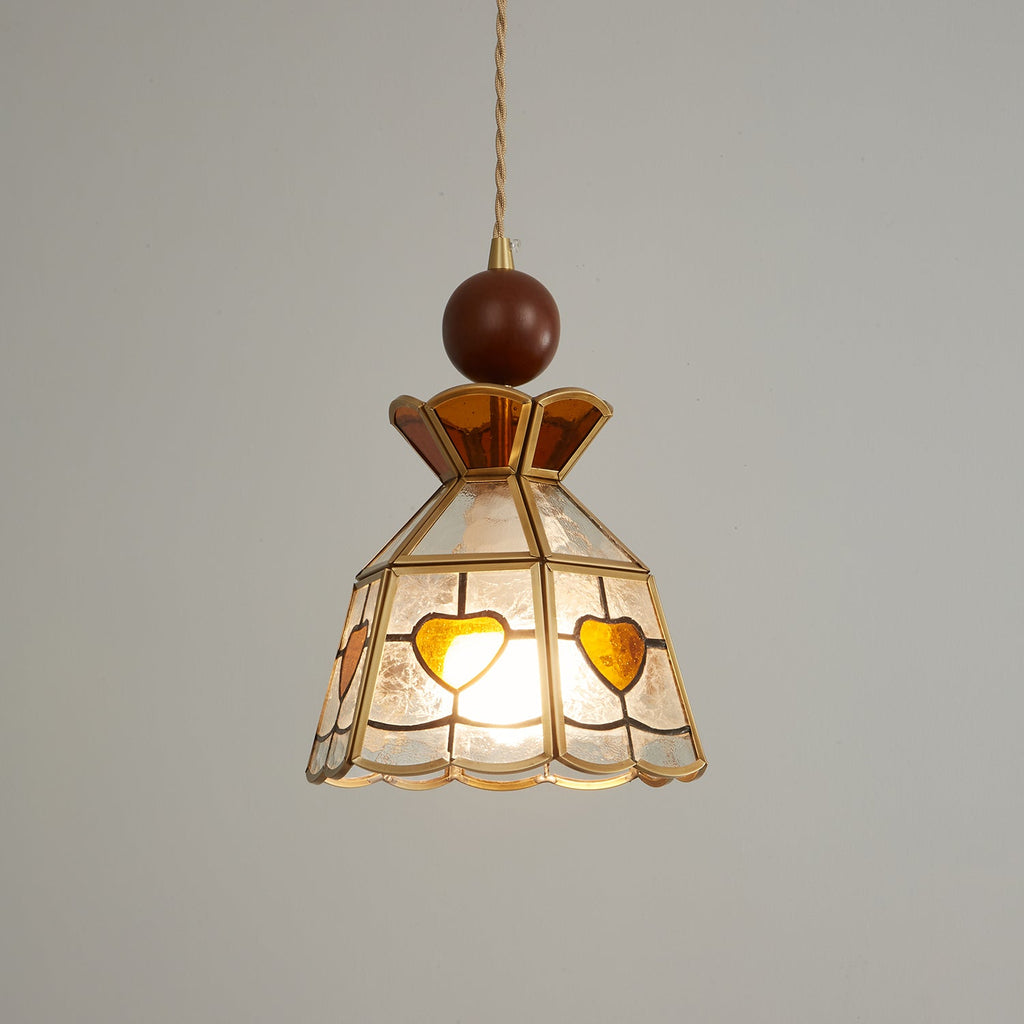 Florace Suspension Vintage en Bois et Verre - Neutralighting