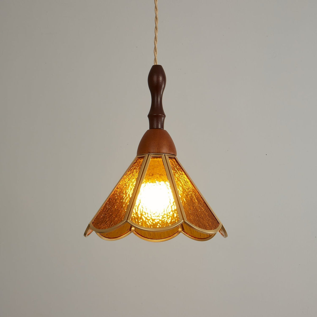 Florace Suspension Vintage en Bois et Verre - Neutralighting