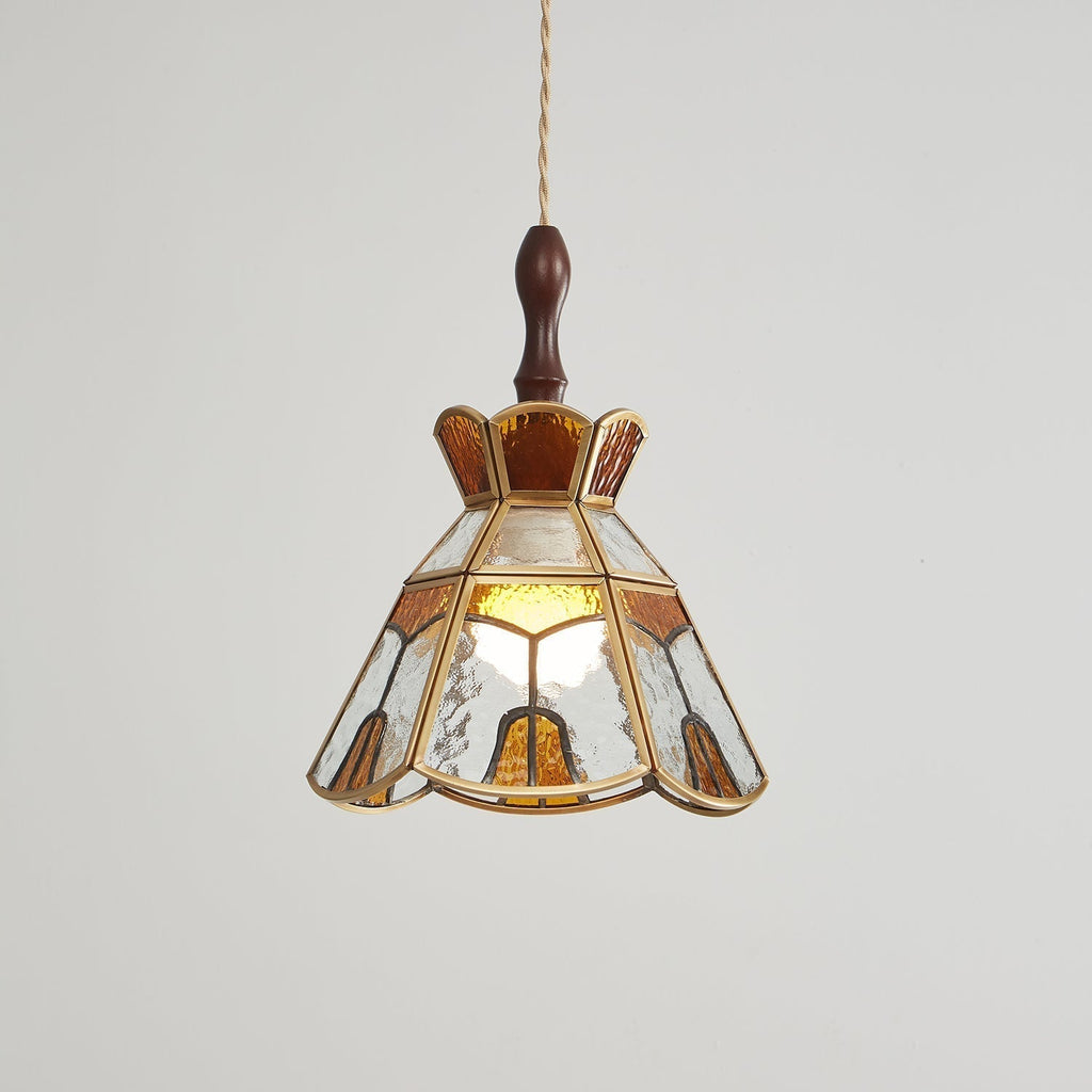 Florace Suspension Vintage en Bois et Verre - Neutralighting