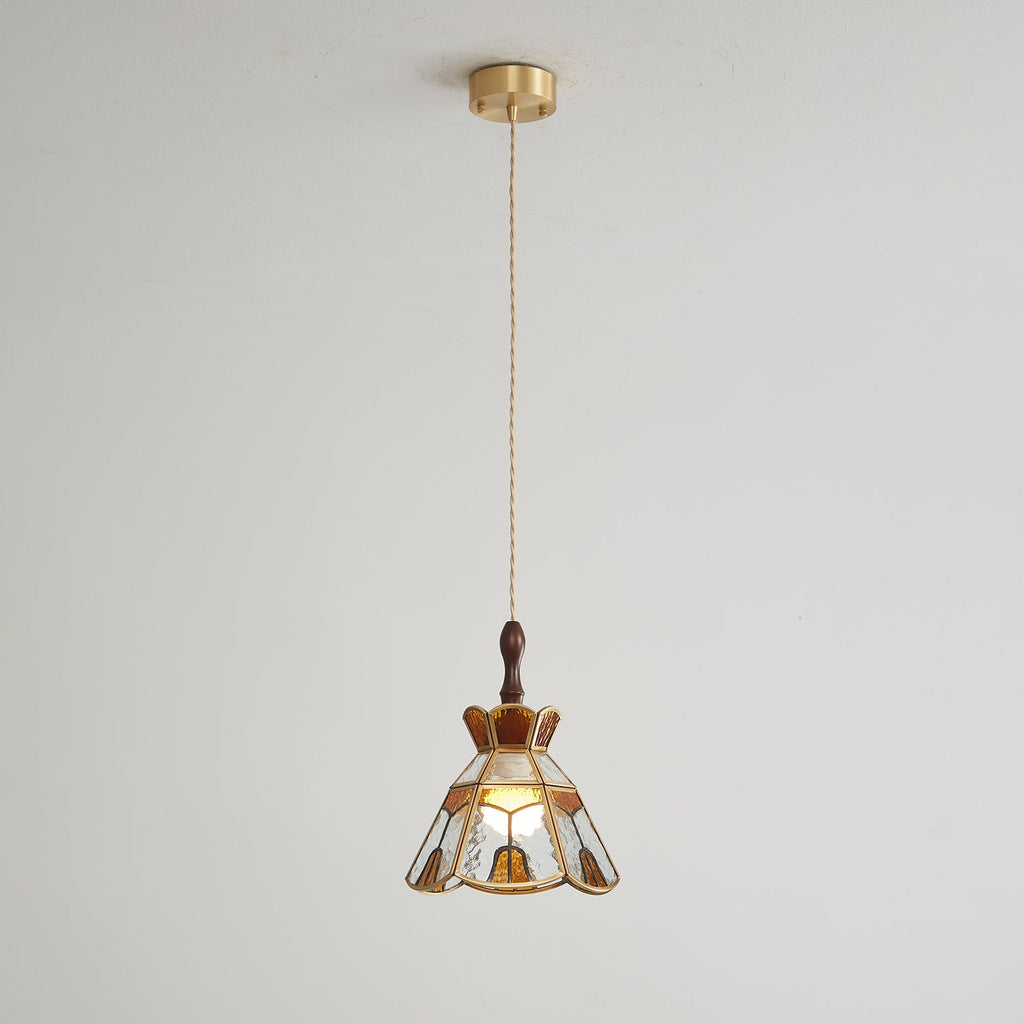 Florace Suspension Vintage en Bois et Verre - Neutralighting