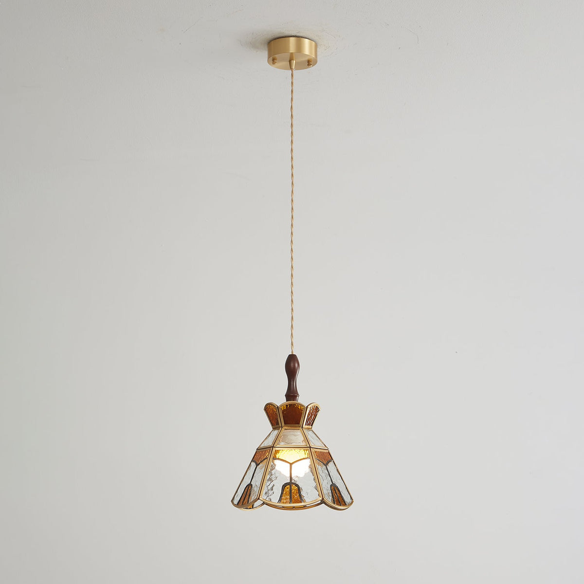 Florace Suspension Vintage en Bois et Verre - Neutralighting