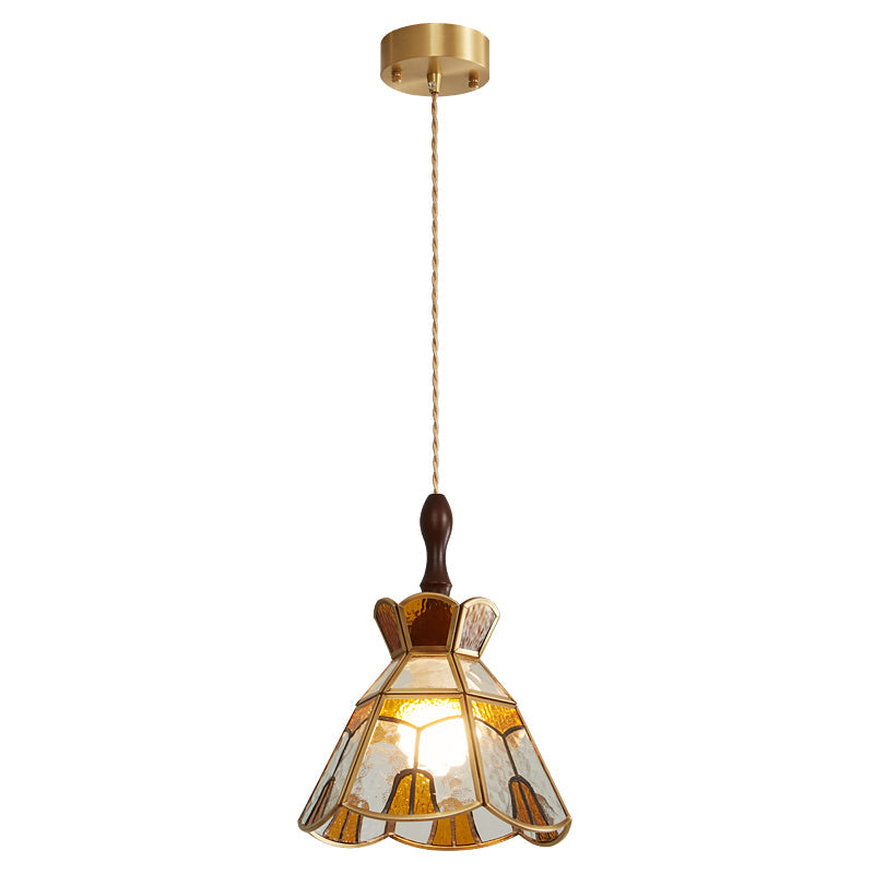 Florace Suspension Vintage en Bois et Verre - Neutralighting