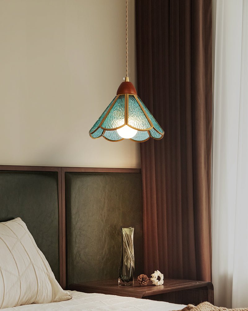 Florace Suspension Vintage en Bois et Verre - Neutralighting